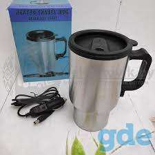 Термокружка с подогревом от прикуривателя ELECTRIC MUG STAINLESS STEEL 140Z Металл, фотография 1