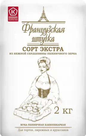 Мука пшеничная Французская штучка ЭКСТРА 2 кг, фотография 1