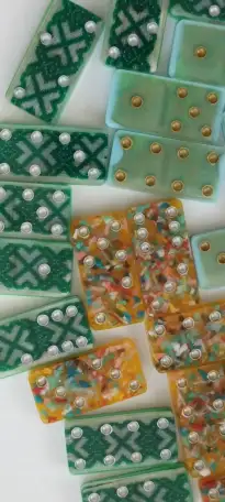 Домино ручной работы из эпоксидной смолы., фотография 5