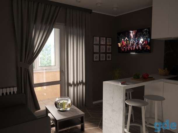 3D визуализация интерьера по вашему чертежу.  Работаю в 3Ds Max и corona render.  Цена 9 руб. кв/м. Две картинки входят, фотография 12