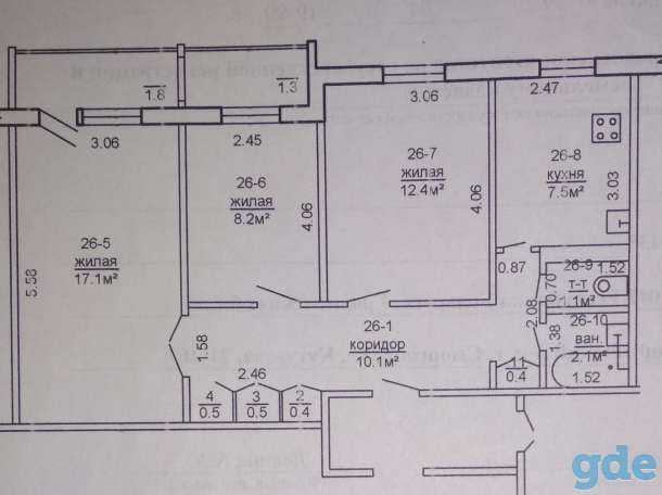 ПРОДАЁТСЯ 3-х комн. квартира + ГАРАЖ в центре г. Сморгонь., фотография 3