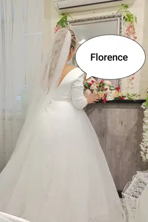 Платье свадебное со шлейфом Florence чехлол на сутки, фотография 2