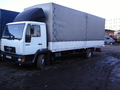 грузоперевозки man 5-7т.45куб.м.тент, фотография 1