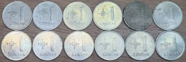 1, 2, 5 центов 1991 (Centai) Литва, фотография 3