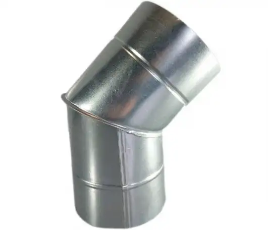 Отвод дымохода, D 120; 180; 200; 115... мм, Сталь: AISI 430; AISI 316; AISI 304..., фотография 1
