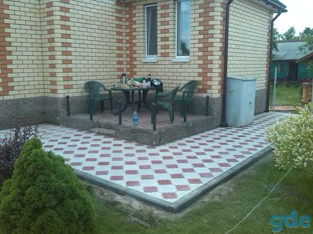 Укладка тротуарной плитки . Бордюрного камня ., фотография 5