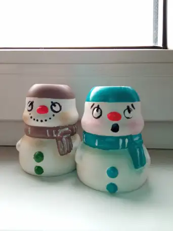Снеговик из гипса многофункциональный, фотография 1