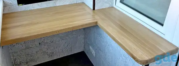 Ступени, подоконники, столешницы, дубовые и ясеневые., фотография 3