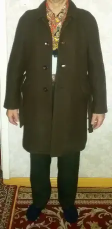 Пальто мужское коричневое из 60х годов, б.у, фотография 7