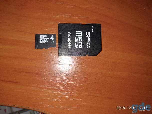 Продам карту памяти Silicon Power microSDHC (Class 6) 4GB, фотография 1