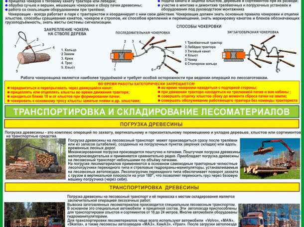 Плакаты Лесосечные работы комплект 6 плакатов, фотография 5