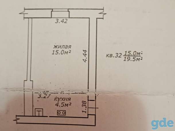 Продам 1 комнатную квартиру, Коммунальная дом 3, фотография 3