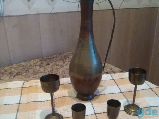 Индийский кувшин с рюмками, фотография 1