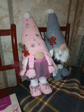 Hand-made пара лесные гномы 53 см муж и жена, фотография 2