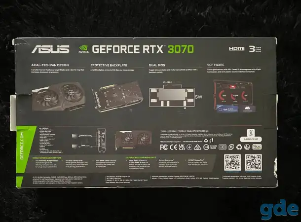 Видеокарта ASUS DUAL GeForce  RTX 3070, фотография 3