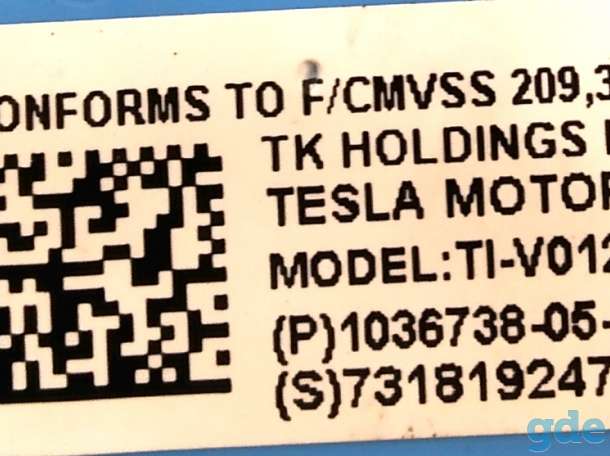Зап. части для авто Tesla. Ремень безопасности передний правый (пассажирский) (BLK) Tesla model XE, фотография 6