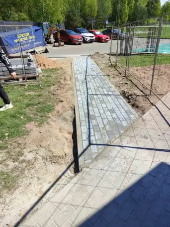 Укладка тротуарной плитки, фотография 11