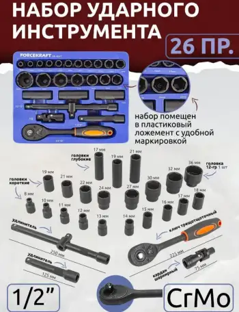 Головки ударные CR MO, фотография 4