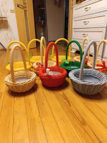 Корзинки для овощей и фруктов из ротанга, фотография 2