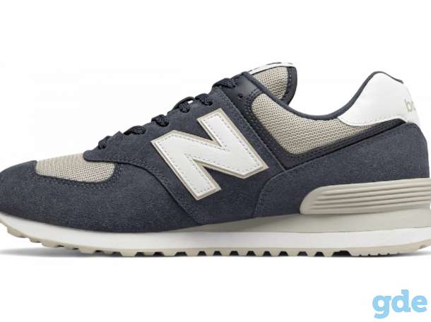 ОРИГИНАЛЬНЫЕ КРОССОВКИ New Balance ML574ESQ из Европы.  Натуральная Замша. Цвет Синий, Серый, Белый.  Размер USA 11/ UK, фотография 1