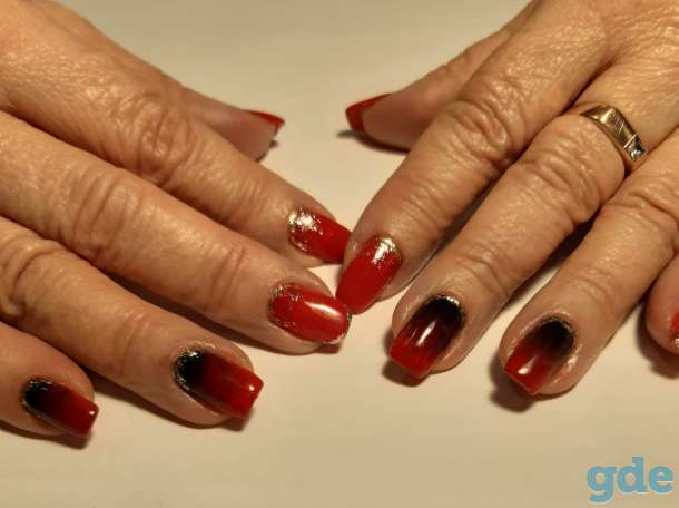 Маникюр (аппаратный/комби.)покрытие ,моделирование, фотография 5