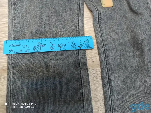 Джинсы унисекс DENIM Size26 размер 42-44/1-3 серые 8руб, фотография 3