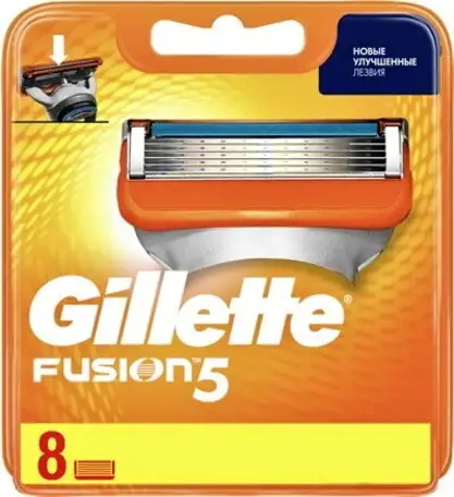 Сменные кассеты для бритья gillette fusion5 (8 шт), фотография 1