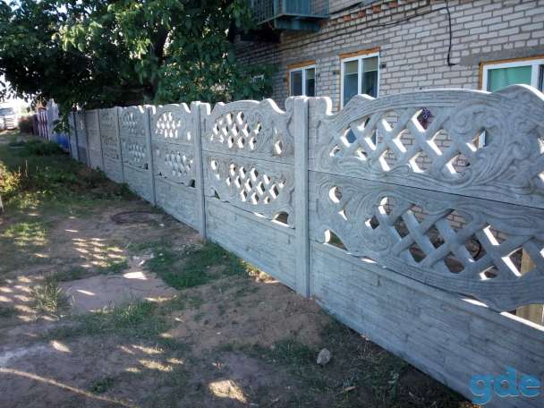 Железобетонные заборы, заборы из металлопрофиля, ворота, калитки, фотография 2