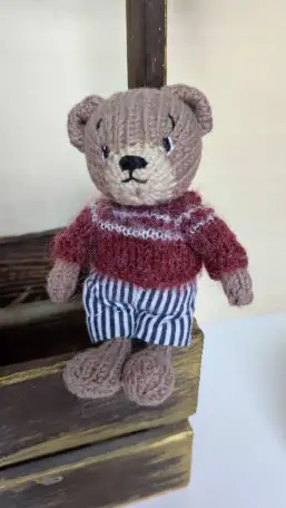 Мишки. Handmade.Вязаная игрушка. Хенд Мейд., фотография 3