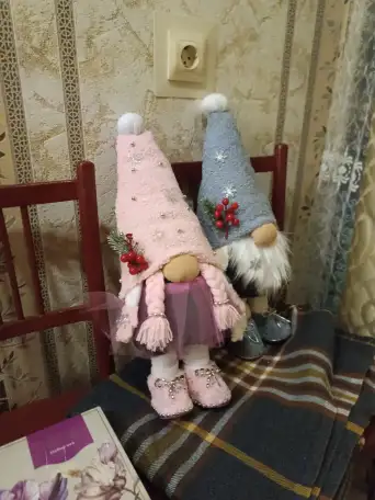 Hand-made пара лесные гномы 53 см муж и жена, фотография 1