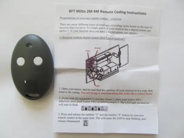 Пульт ДУ для автоматики ворот. шлагбаумов BFT MITTO 2М RCA RCB, фотография 3