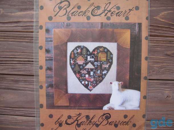 KATHY BARRICK Black Heart схема для вышивания США, фотография 1