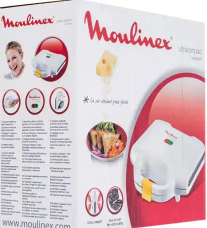 Бутербродница Moulinex Ultracompact 9000 s1 SM154135 электрический гриль сэндвичница, фотография 4