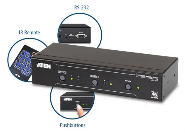 Подается Матричный коммутатор ATEN VM0202H  VM020, фотография 2