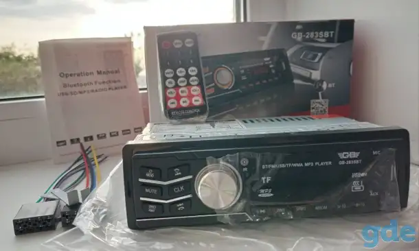 МАГНИТОЛА GB-282SBT, GB-283SBT (БЛЮТУЗ, АУКС, РАДИО), фотография 9