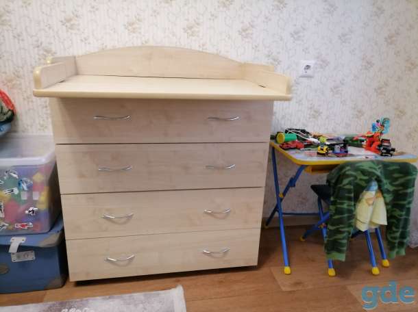 Продам децкий пеленальный комод с шуфлядами разлаживается верх, фотография 1