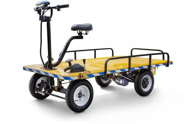 Платформенная тележка электрическая rutrike склад 1800, фотография 1