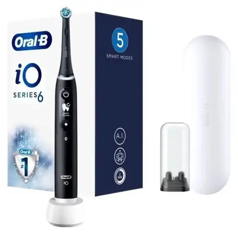 Электрическая зубная щетка oral-b io 6 (черный) 4210201410171, фотография 1
