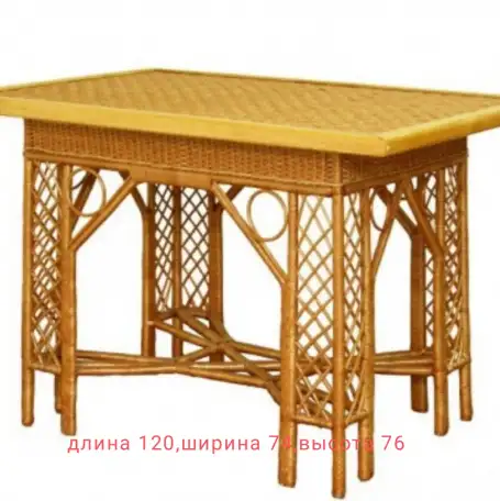 Обеденная группа из лозы, фотография 2