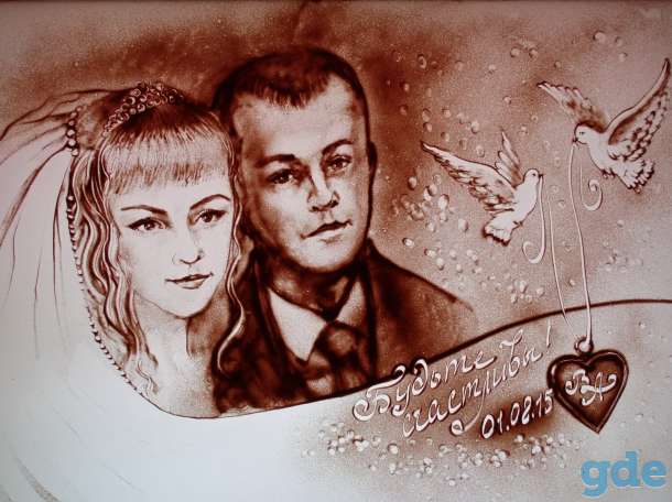 Рисование песком, картины из песка, песочное шоу, sand art, фотография 1