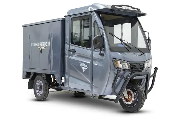 Грузовой электротрицикл rutrike карго кабина дуал next 72v 2000w, фотография 1