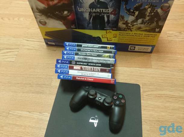 Продам ps 4 + 8 игровых дисков 1 геймпад, фотография 1