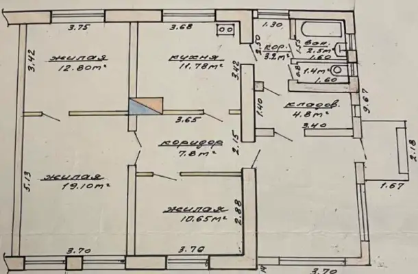 Продажа половины дома (трехкомнатной квартиры), Рогачев, ул. Генерала Петровского ул, 11/1, фотография 12