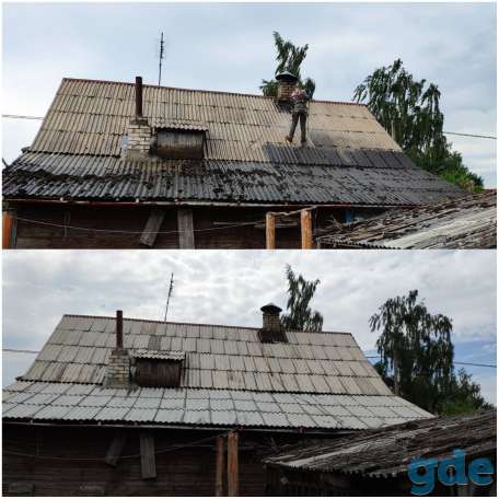 Покраска крыш, ангаров, заборов, домов., фотография 1