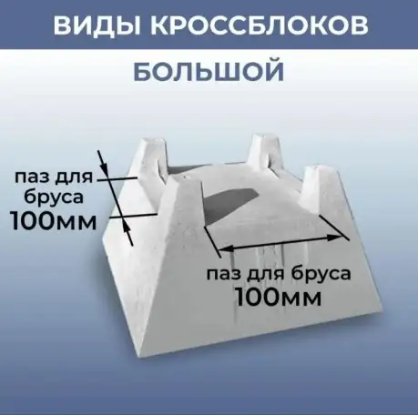 Бетонный кросс-блок для фундамента, фотография 4
