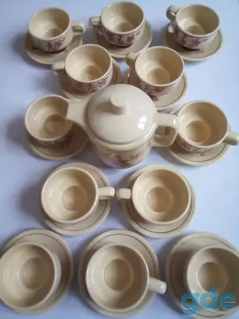 Кофейно-чайный сервиз из ФРГ на 12 персон, фотография 1