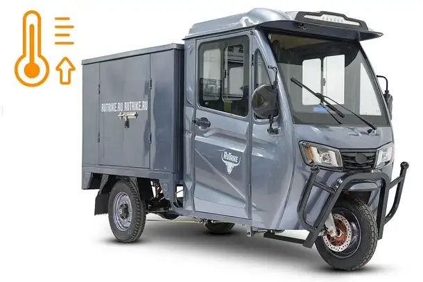 Грузовой электротрицикл rutrike карго кабина дуал next обогрев 72v 2000w, фотография 1