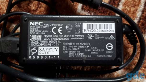 Зарядка блок питания 5.4V MAY-BH0010 для NEC и Samsung, фотография 3