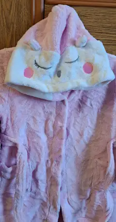 Халат розовый махровый на 3-5лет (р.98-110), б.у, фотография 2