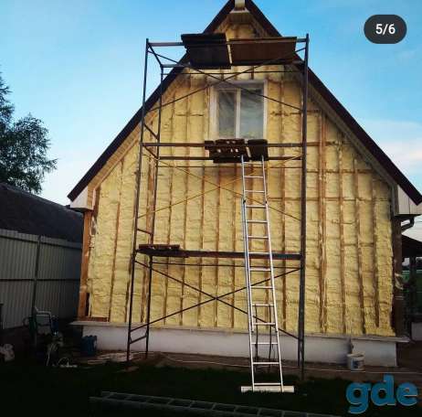 Утепление напыляемым пенополиуретаном ППУ, фотография 1